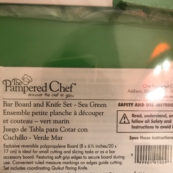 Pampered Chef Bar Board And Knife Set - Picture 2 of 4
